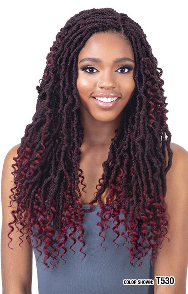 MODEL MODEL 2X Crochet Braids Trini Boho Gorgeous Loc 18